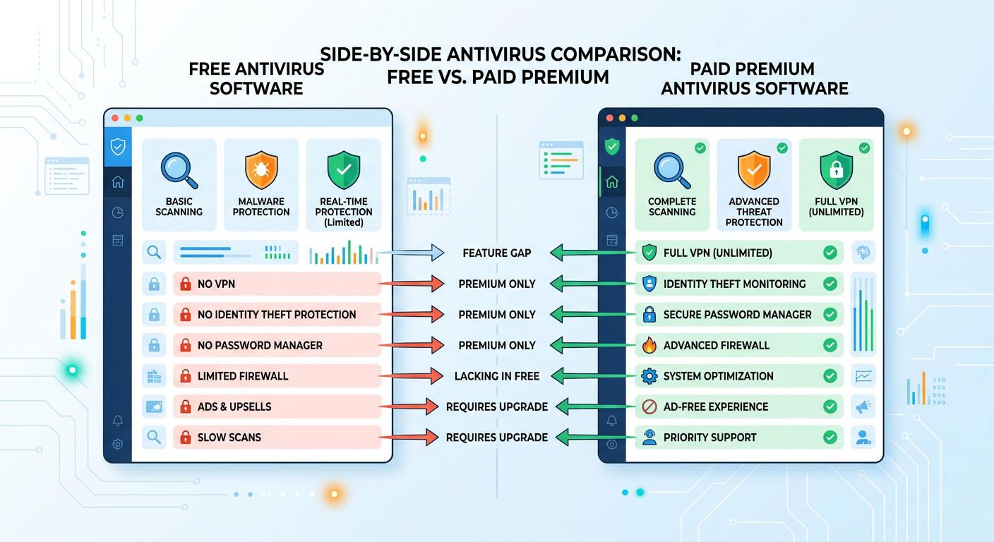 Comparative graph showing CPU and memory usage of different antivirus solutions with performance benchmarks