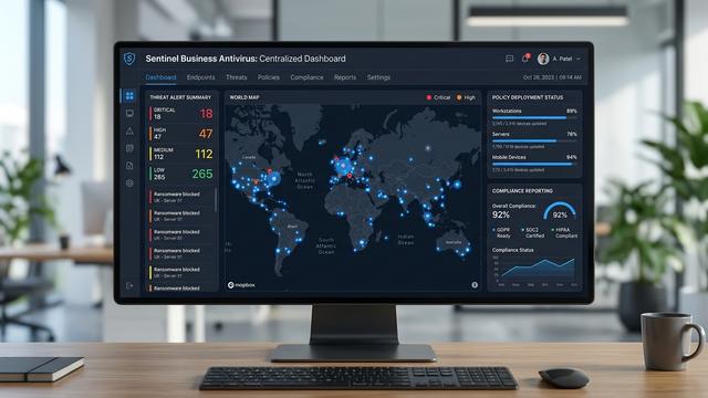 Infographic showing the anatomy of a ransomware attack on a business network, illustrating infection vectors, lateral movement, and data exfiltration stages