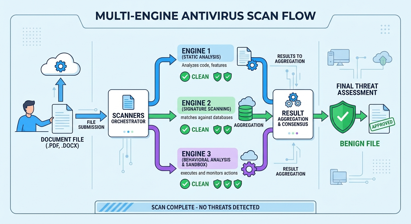 Flowchart showing modern ransomware attack infection chain from phishing email to system encryption with defensive layers