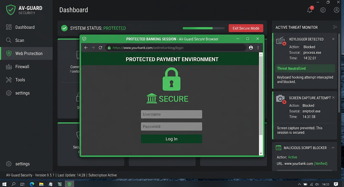 Diagram illustrating how a dual-engine antivirus architecture combines signature-based detection and heuristic behavioral analysis for comprehensive malware protection
