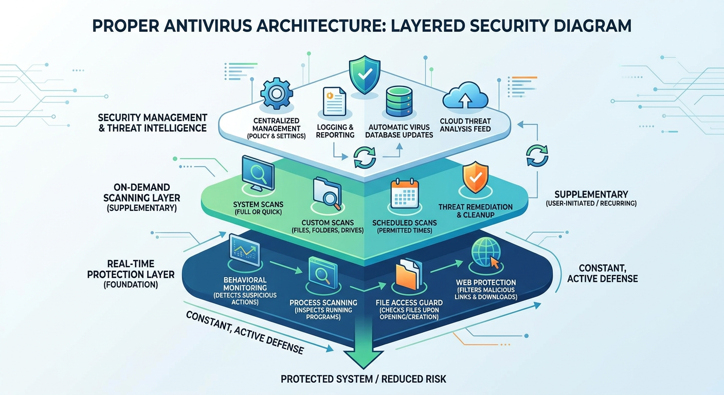 Decision flowchart illustrating user paths for selecting Malwarebytes Free, Premium, or alternative solutions based on technical proficiency and security needs